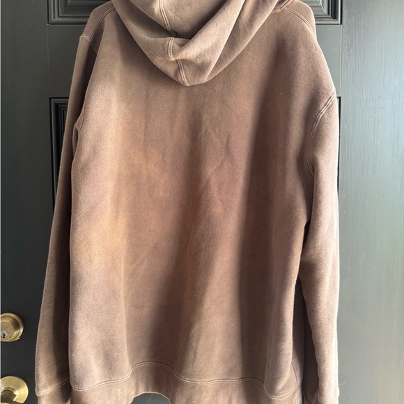 Hand Dyed Brown “Practice Radical Empathy” Hoodie - Picture 4 of 4